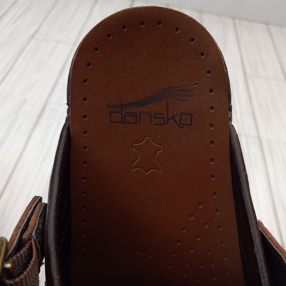 Dansko Braided Leather Clog Mules - Picture 7 of 11